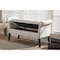 Baxton Studio Avignon Script-Patterned French Laundry Storage Ottoman Bench 122-6802 - alternate 2